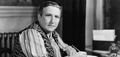 In her lifetime, Stein wrote a number of novels, as well as a biography of her life with her lover Alice Tolkas.